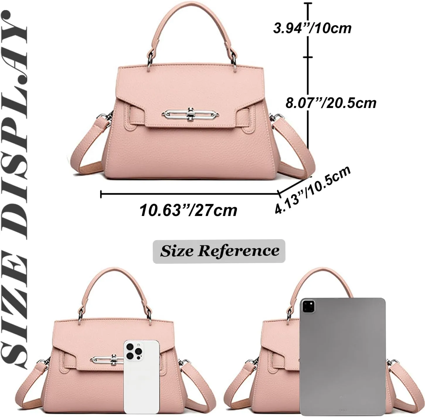 Classic Real Genuine Leather Top-Handle Handbag For Women Phone Purses Crossbody Shoulder Bags For Women