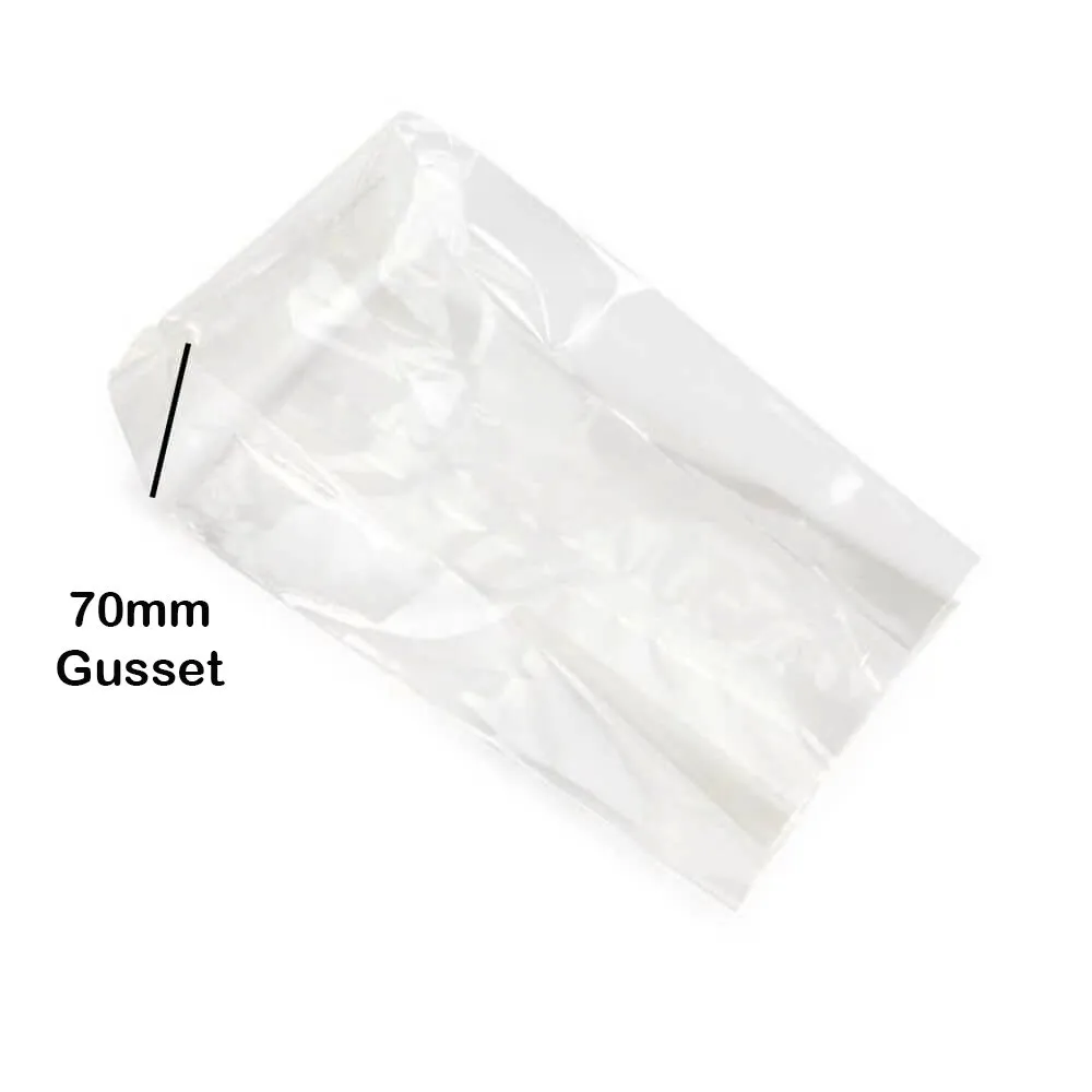 Clear Polypropylene Gusseted Bag - 310mm x 120mm