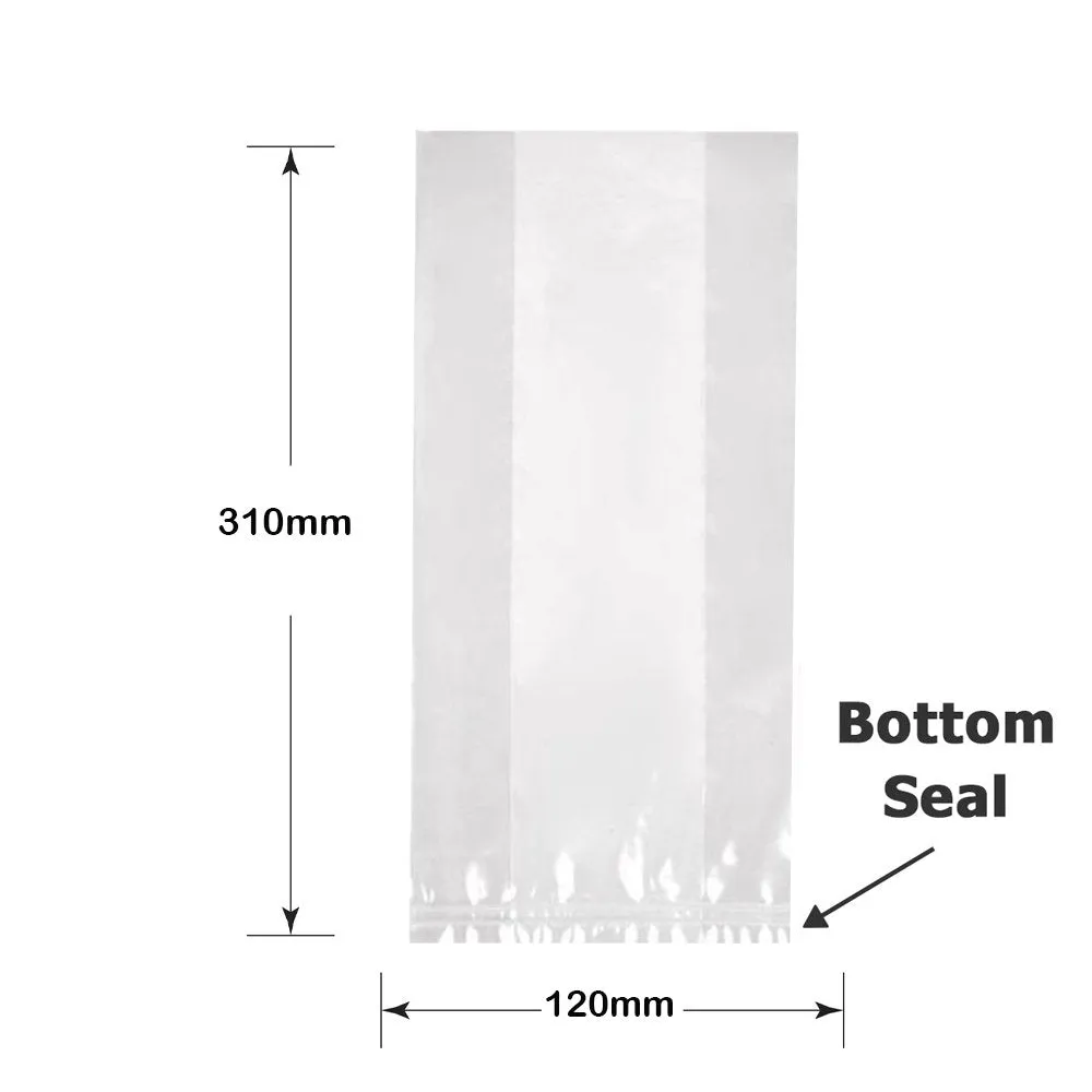 Clear Polypropylene Gusseted Bag - 310mm x 120mm
