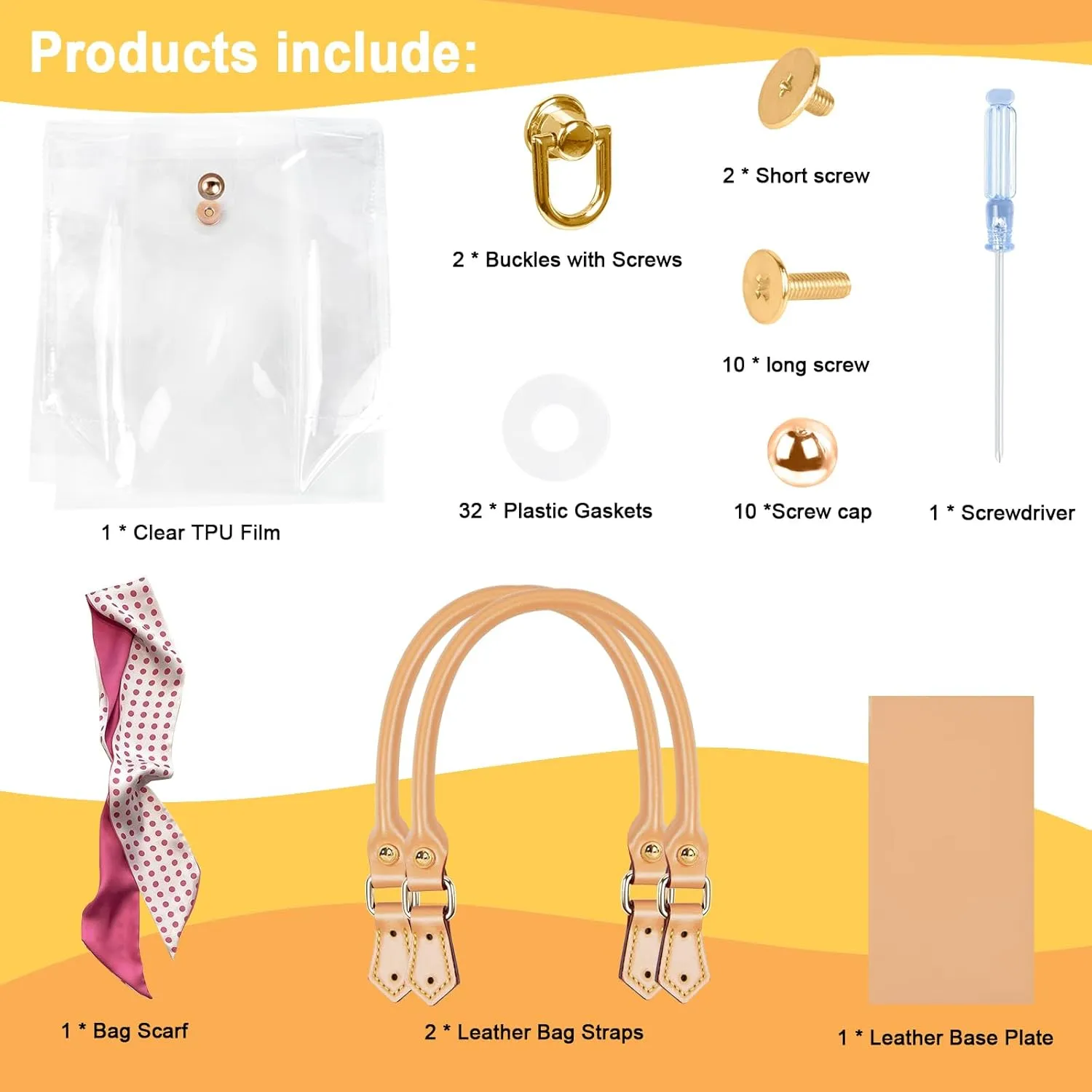 Clear TPU DIY Tote Bag Handbag Making Kit Handmade Gift Bags for Women, Handbag Tool Set Birthday Holiday Bag Making Kit (R)