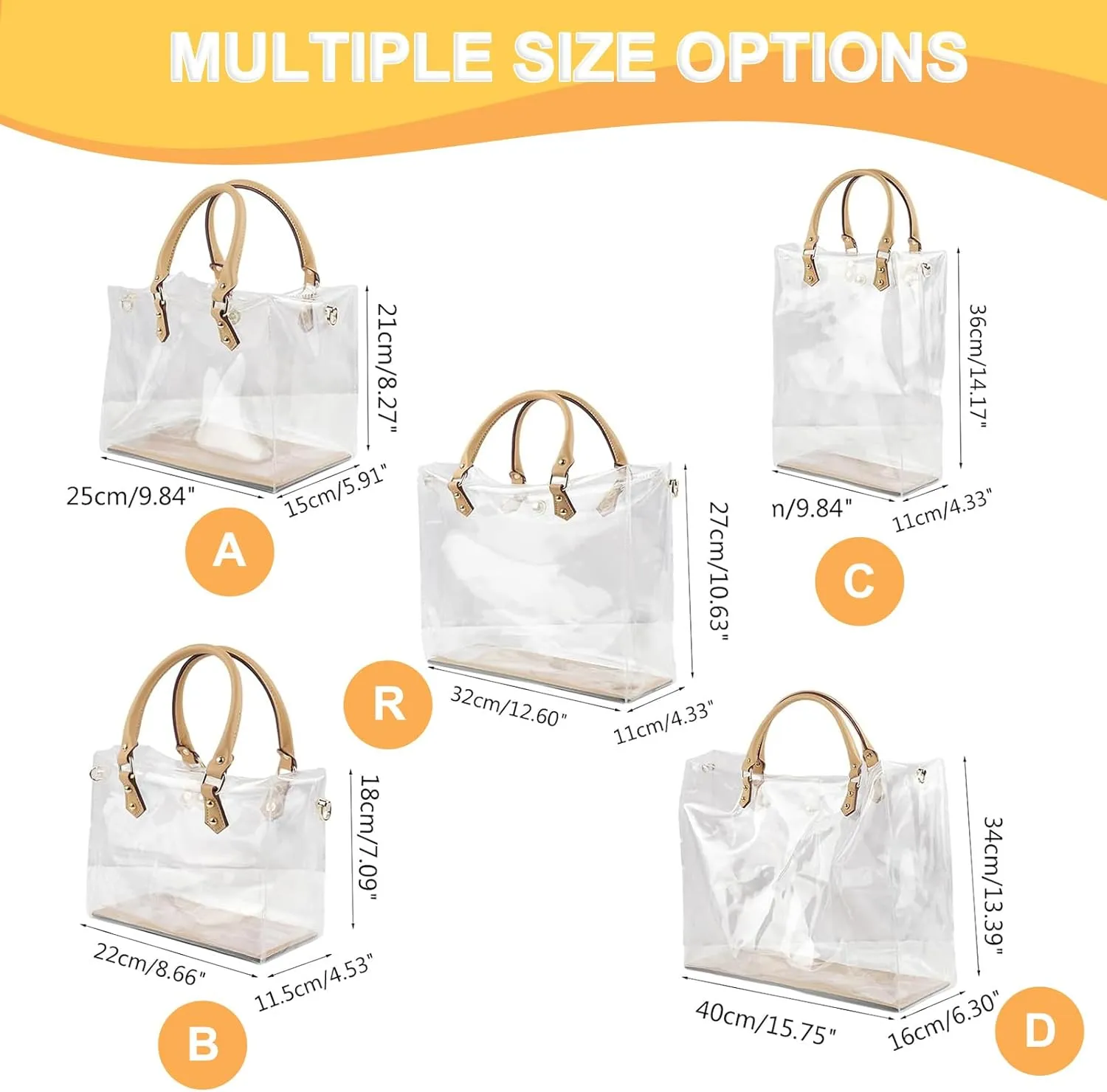 Clear TPU DIY Tote Bag Handbag Making Kit Handmade Gift Bags for Women, Handbag Tool Set Birthday Holiday Bag Making Kit (R)