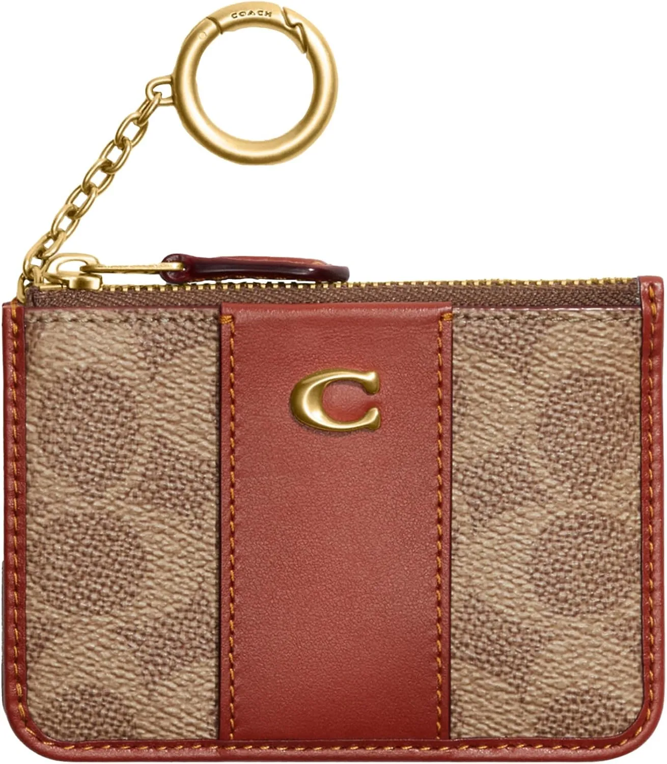 Coach Essential Mini ID Card Case, Tan Rust