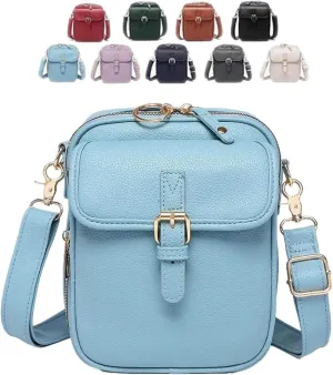 Collaboraten1 Crossbody Leather Bag, Large Capacity with 10 Card Slots, Anti Theft Shoulder Bags for Women Travel
