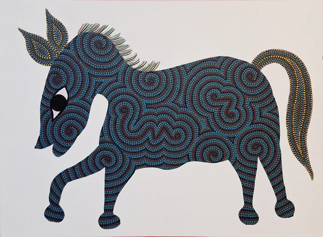 Colors and Dots: Donkey In Bhil by Kamlesh Parmar