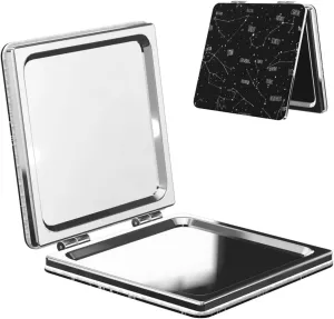Constellations Pattern Women Small Makeup Mirror Portable Pocket Cosmetic Mirror for Travel