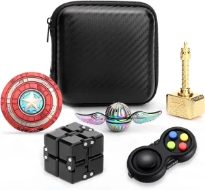 Cool Hammer Fidget Spinners Chain Metal,Rainbow Fidget Spinner for Kids Adults, Spiners Finger Rings, Fidgets Infinity Cube Blocks Party Favors Stress Toy Goody Bag Fillers Stocking Stuffers Gift
