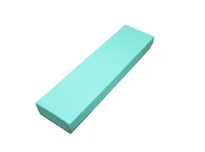 Cotton Filled Box - #82 - 8 x 2 x 1 - Glossy Teal Blue