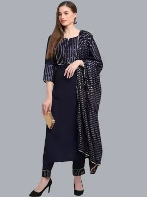 Cotton Foil Print Kurti, Pant & Dupatta Set – 3 Colors, Lightweight