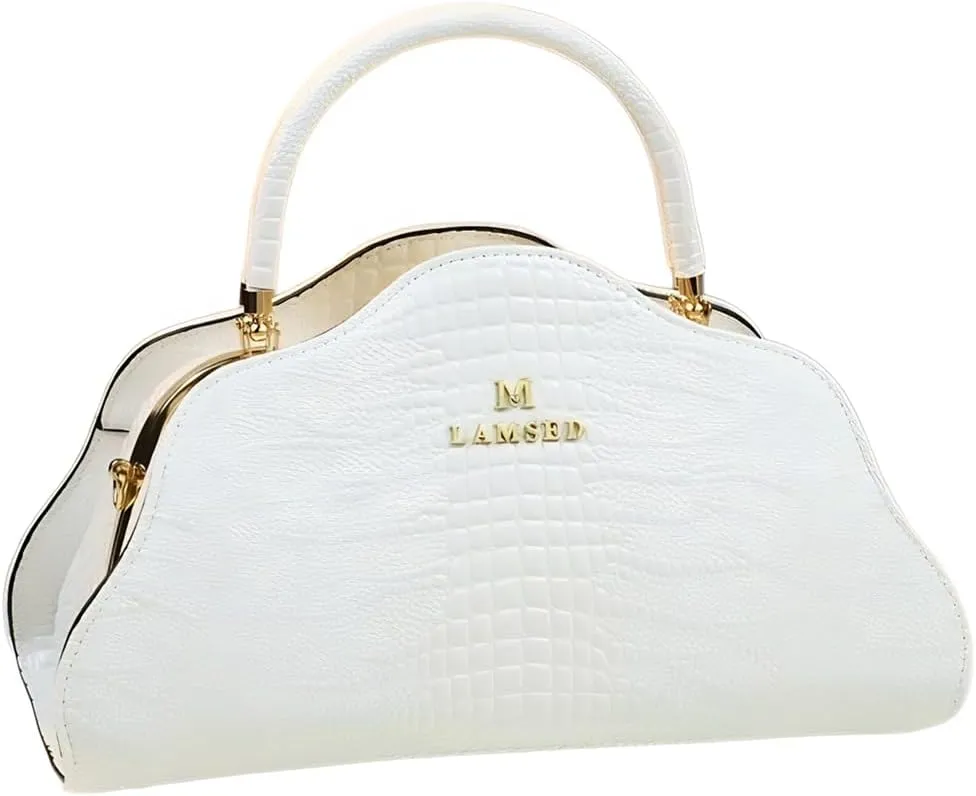 Crocodile Pattern Leather Women's Bag Top-Handle Satchel Crossbody Handbags Portable Purses Shoulder Messenger Bags