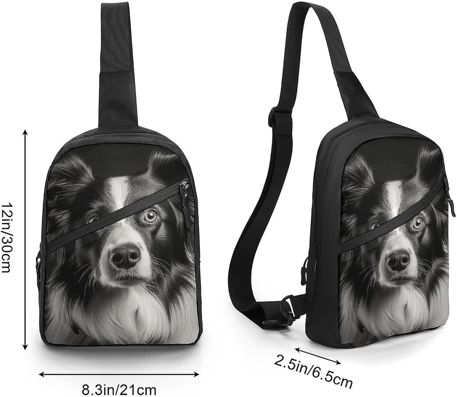Crossbody Bag for Women Men Chest Bag Green Decorative Pattern Sling Bag Crossbody Shoulder Bag Sling Backpack