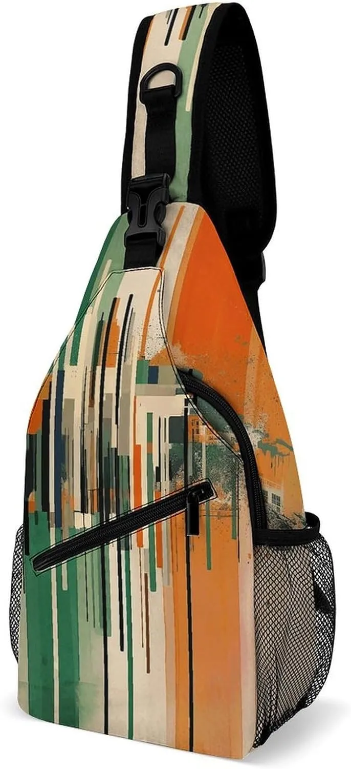 Crossbody Bag for Women Men Chest Bag Small Hound Pattern Sling Bag Crossbody Shoulder Bag Sling Backpack