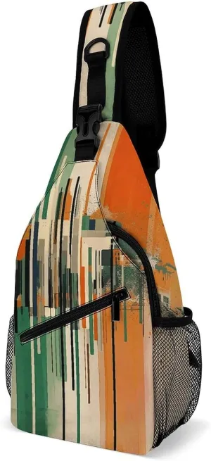 Crossbody Bag for Women Men Chest Bag Small Hound Pattern Sling Bag Crossbody Shoulder Bag Sling Backpack