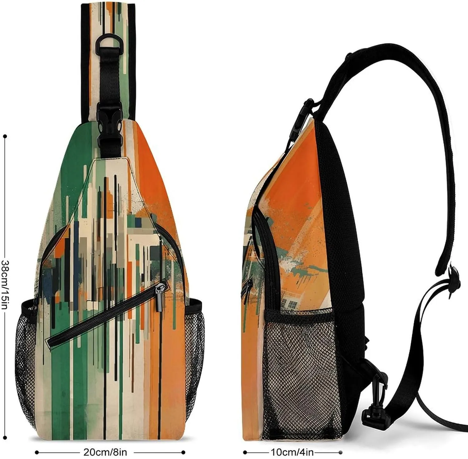 Crossbody Bag for Women Men Chest Bag Small Hound Pattern Sling Bag Crossbody Shoulder Bag Sling Backpack