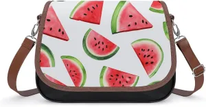 Crossbody Bags for Women Shoulder Bag Leather Handbag Watermelon Slices Pattern Messenger Bag Office Work Bags