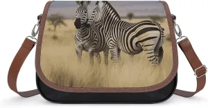 Crossbody Bags for Women Shoulder Bag Leather Handbag Zebras on South Africa Messenger Bag Office Work Bag