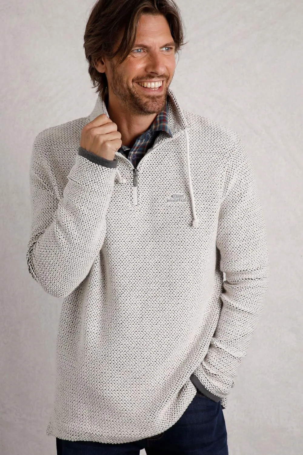 Cruiser Eco 1/4 Zip Macaroni Sweatshirt Denim Blue