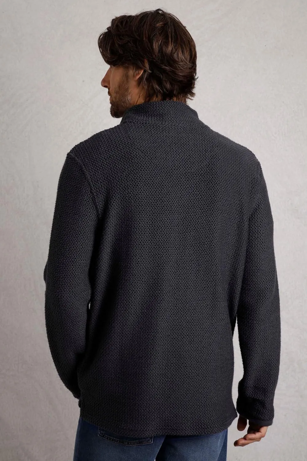 Cruiser Eco 1/4 Zip Macaroni Sweatshirt Denim Blue