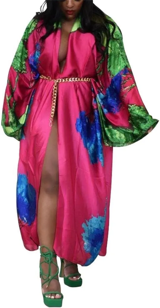 cu4eve Summer Cardigan For Women Lightweight Satin Open Front Long Kimono Swimsuit Cover Ups Silk Robe Plus Size