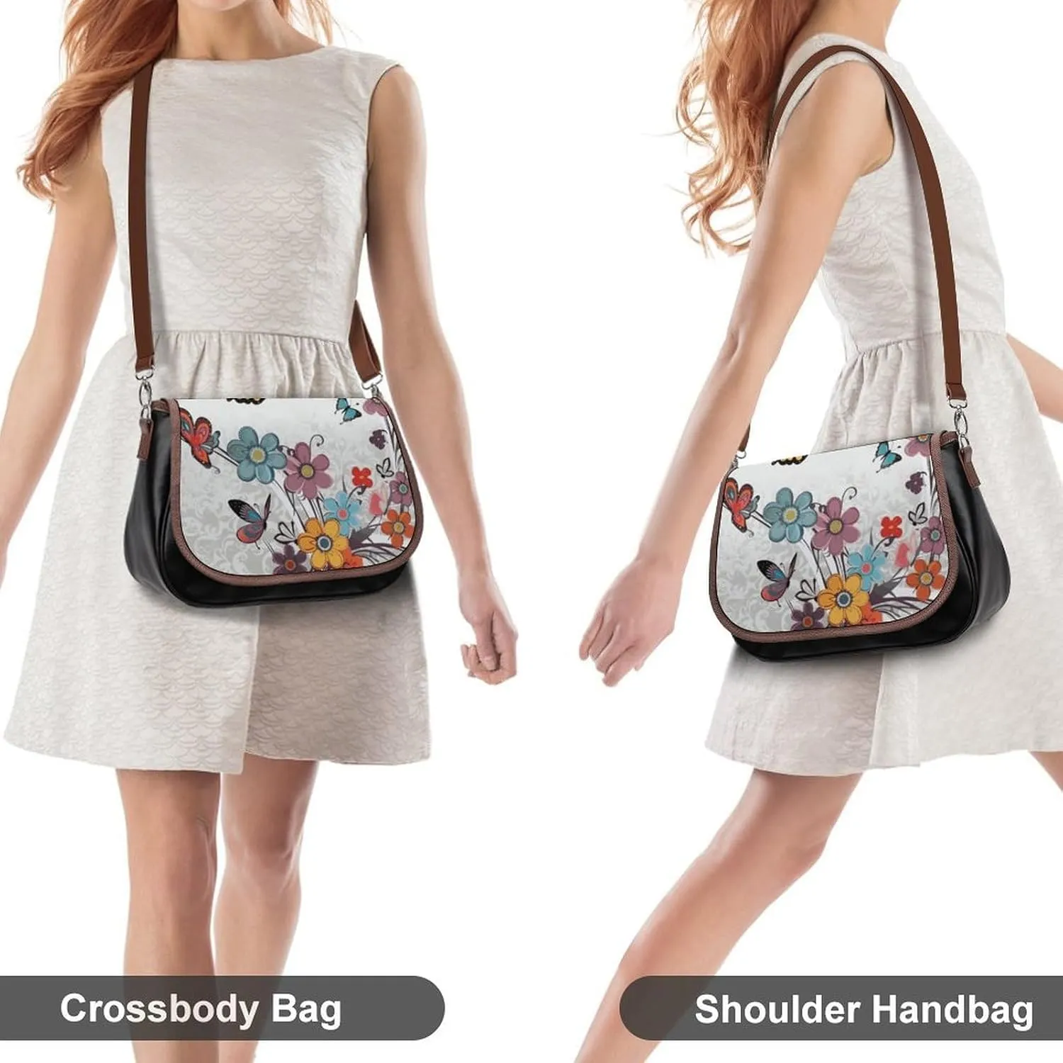 Cupcake Pattern Crossbody Bags for Women Travel Shoulder Bag Small Leather Cross Body Handbags