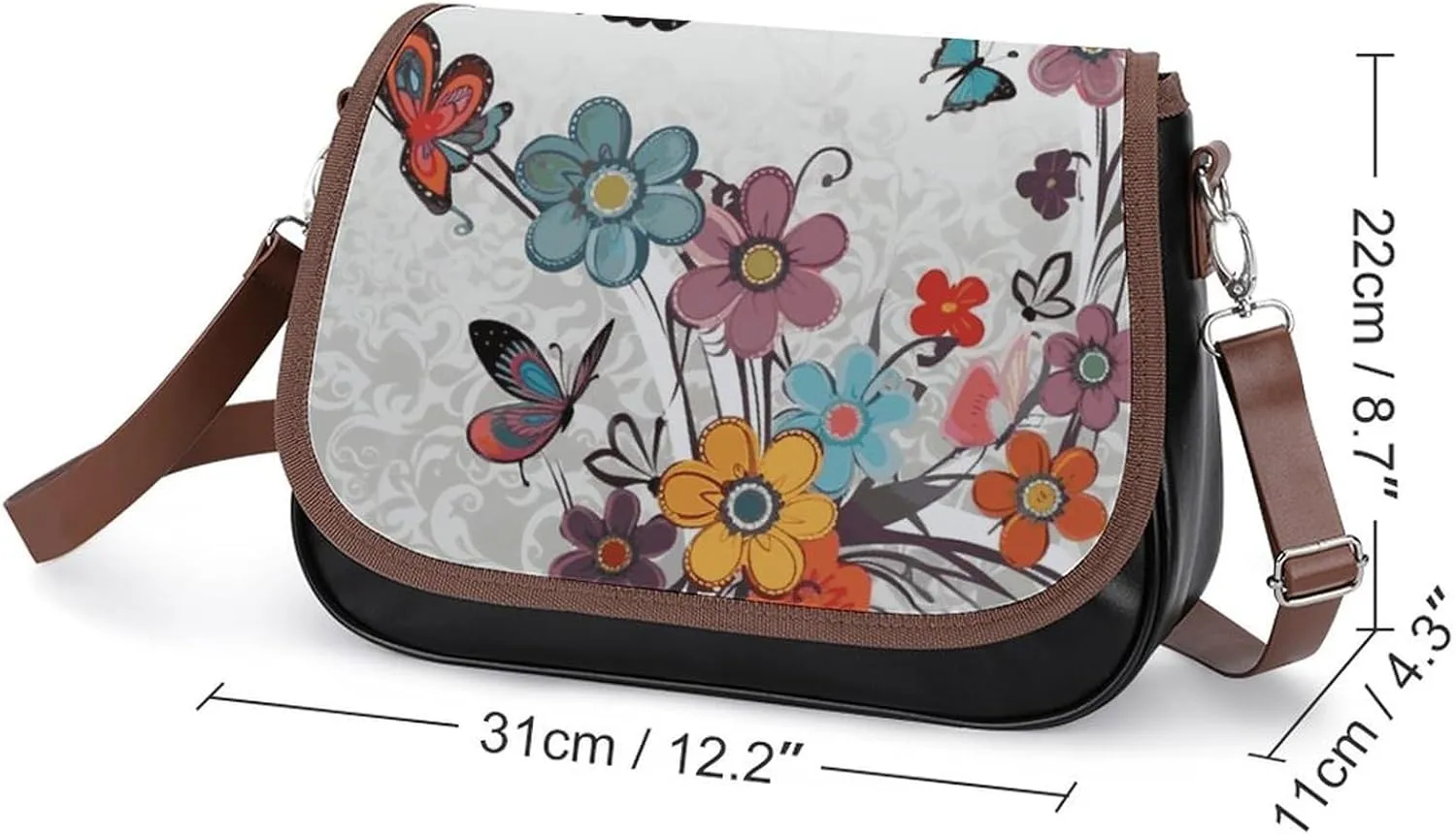 Cupcake Pattern Crossbody Bags for Women Travel Shoulder Bag Small Leather Cross Body Handbags