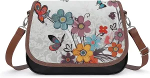 Cupcake Pattern Crossbody Bags for Women Travel Shoulder Bag Small Leather Cross Body Handbags