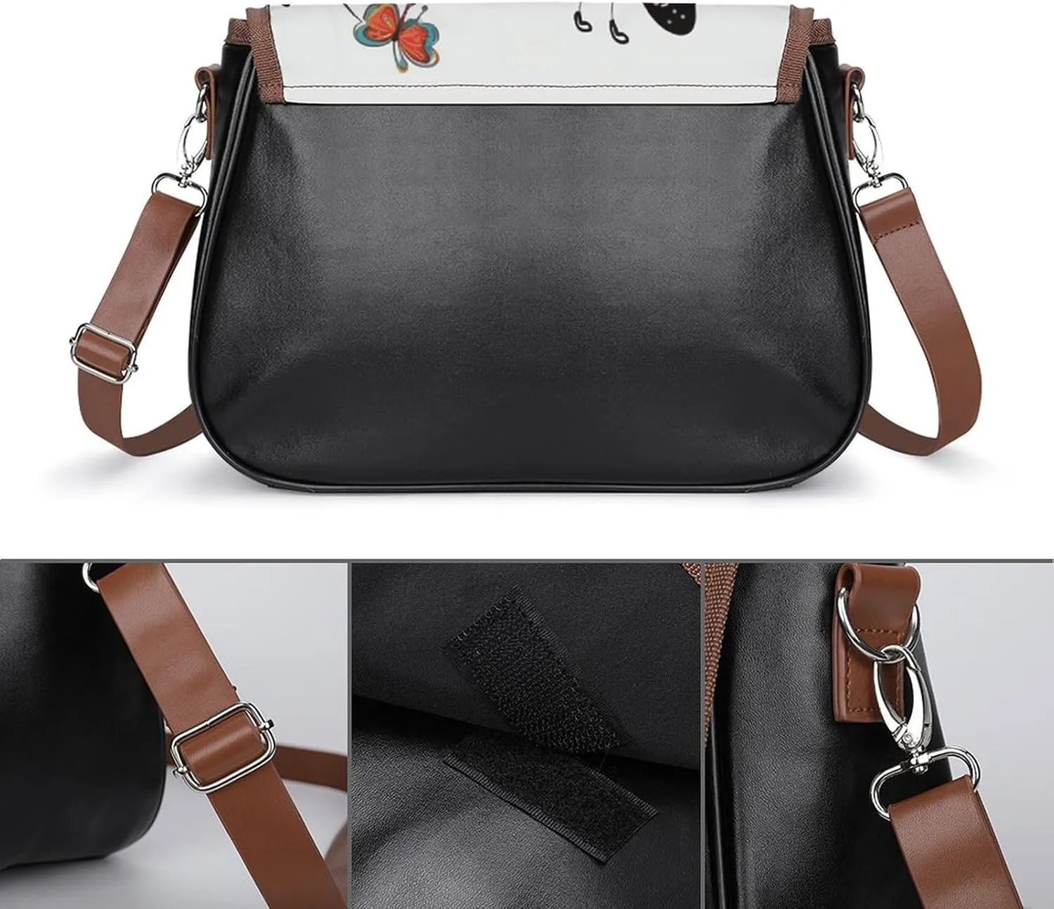 Cupcake Pattern Crossbody Bags for Women Travel Shoulder Bag Small Leather Cross Body Handbags
