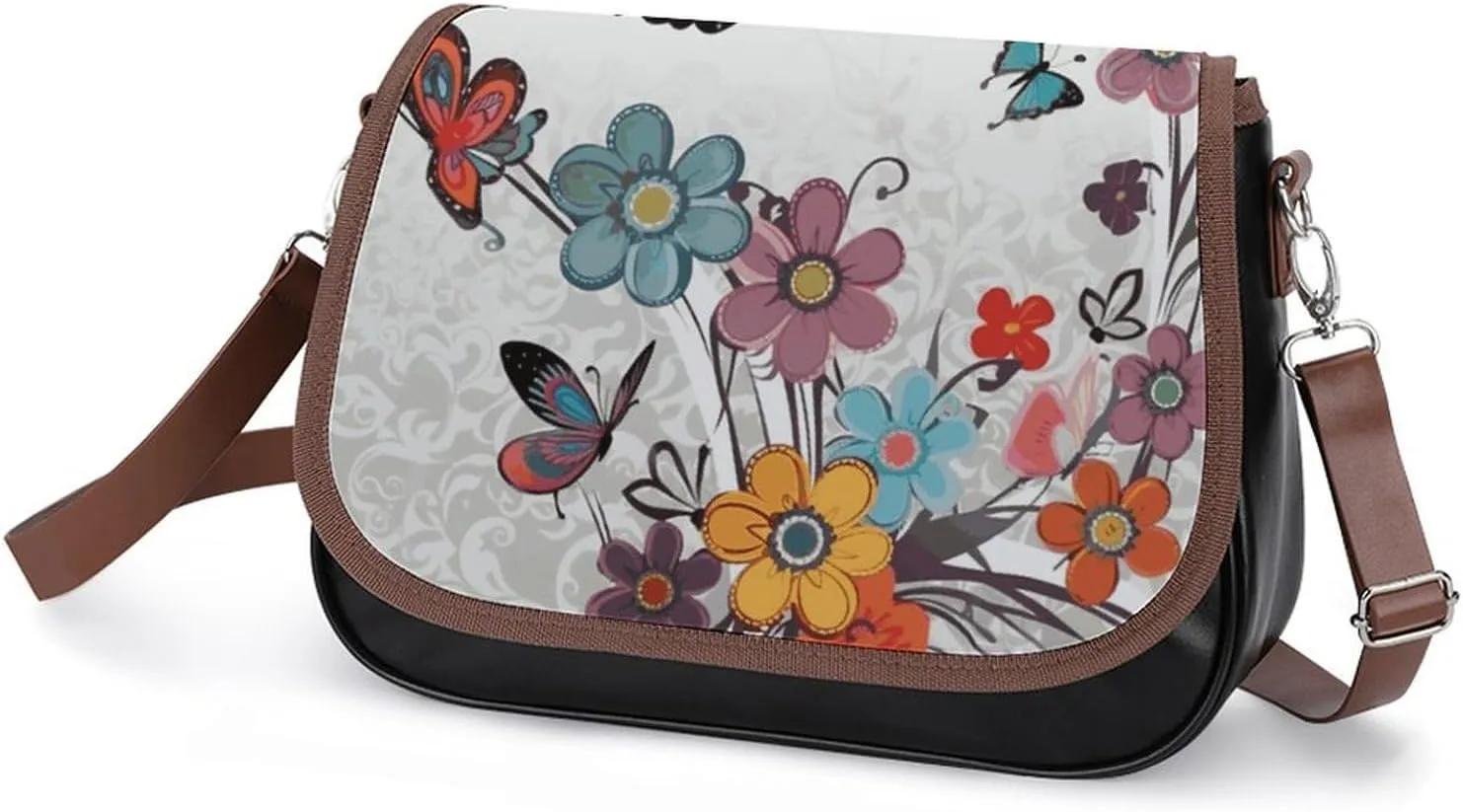 Cupcake Pattern Crossbody Bags for Women Travel Shoulder Bag Small Leather Cross Body Handbags