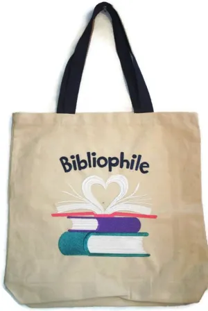 Custom Embroidered 22" [Bibliophile] HeavyDuty Canvas Tote/Beach Bag