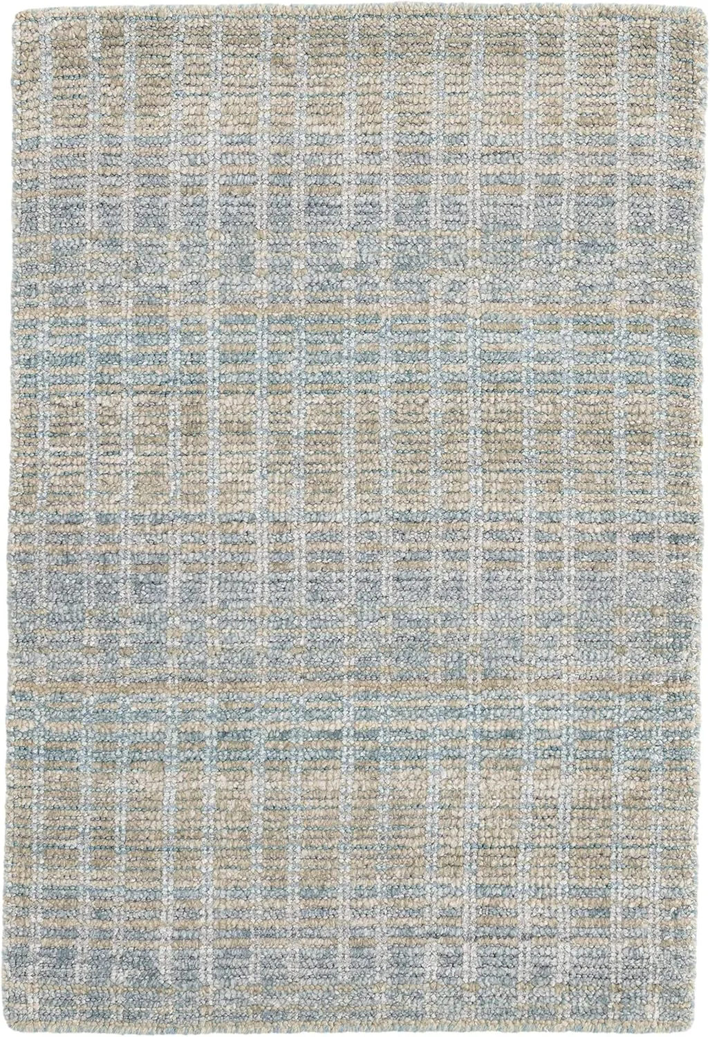 Dash and Albert Geneva Viscose & Cotton Area Rug - 9' x 12' Blue Geometric Handwoven Accent Rug - Durable, Low Pile, Low Traffic Friendly