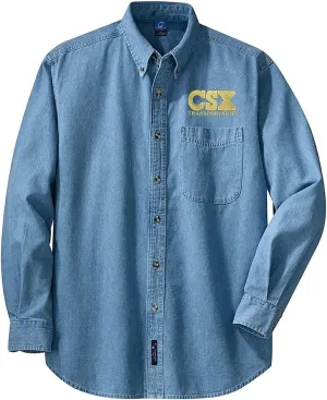Daylight Sales CSX Transportation Long Sleeve Embroidered Denim [den22LS]