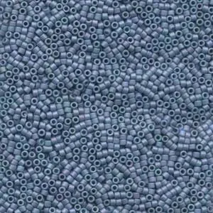 DB 376, Matte, Opaque, AB, Luster, Denim Blue - Miyuki Delica Beads, Size 11, 5 grams - Seed Bead - Retail & Wholesale