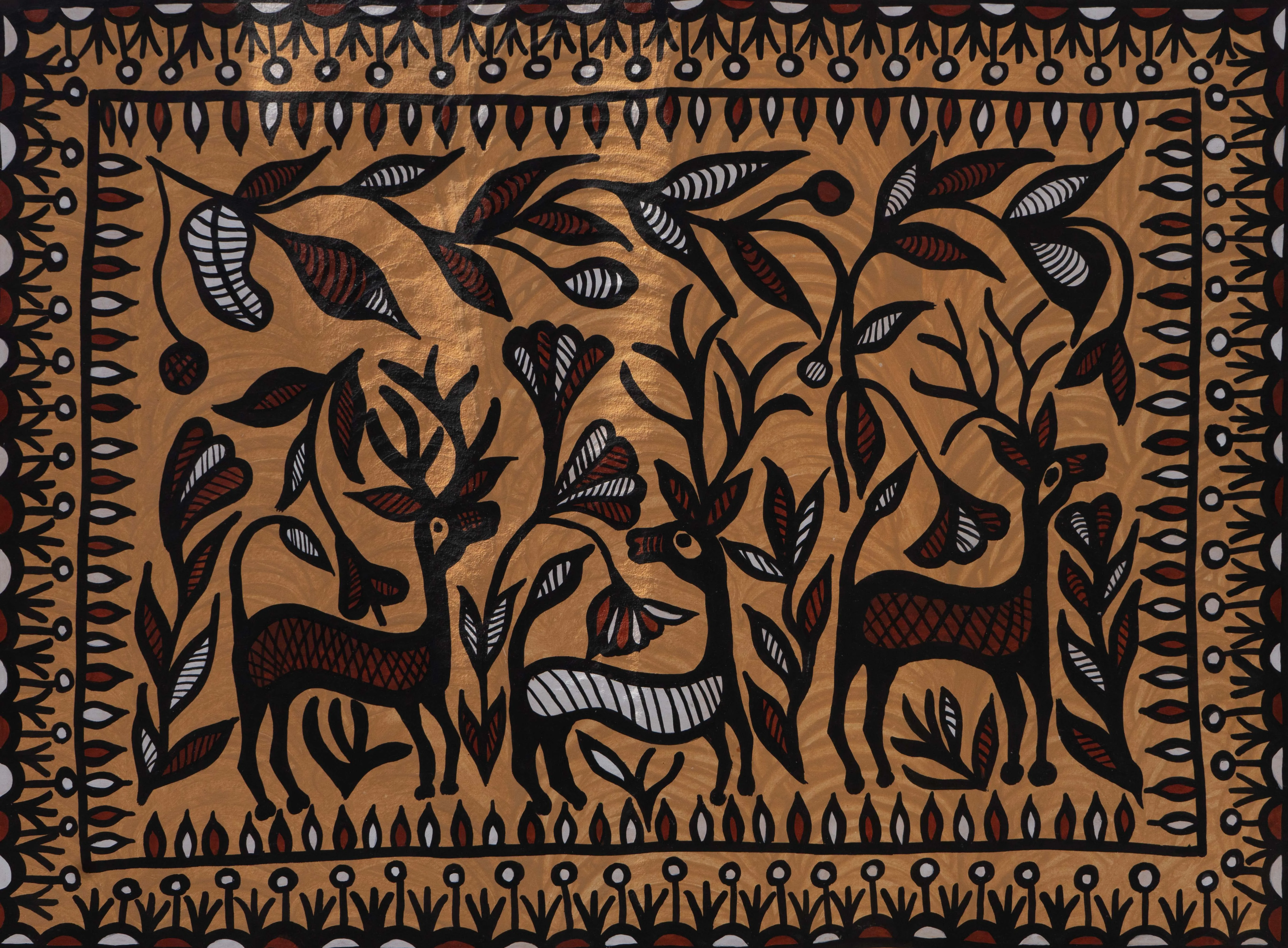 Deers in Sohrai by Manikchand Mahto