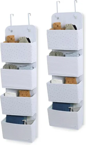 Delta Children Gap babyGap 2-Pack Over The Door Storage Organizer with 4 Pockets, Blue
