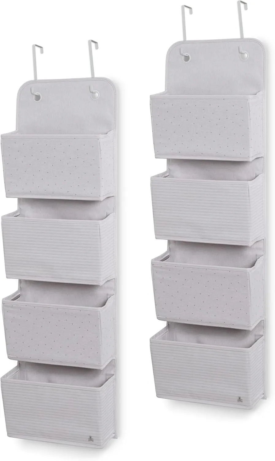 Delta Children GAP babyGap 2-Pack Over the Door Storage Organizer with 4 Pockets, Grey