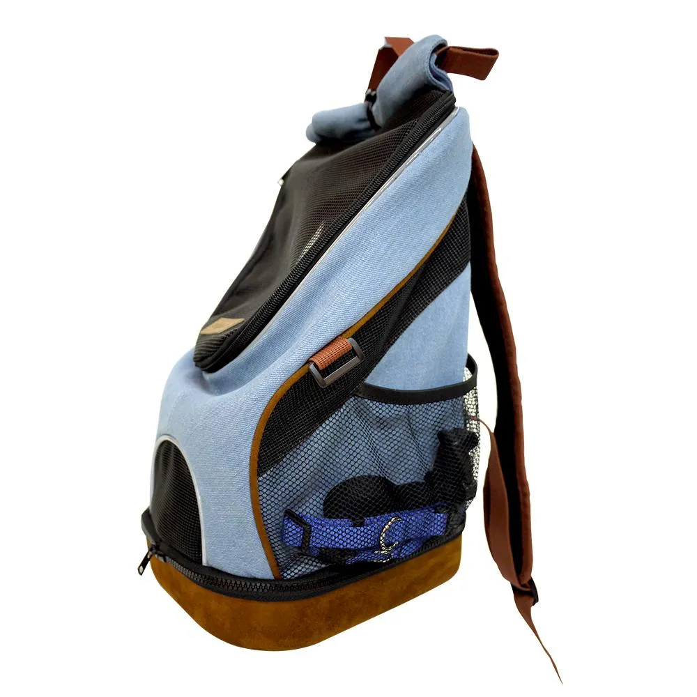 Denim Fun Lightweight Pet Backpack