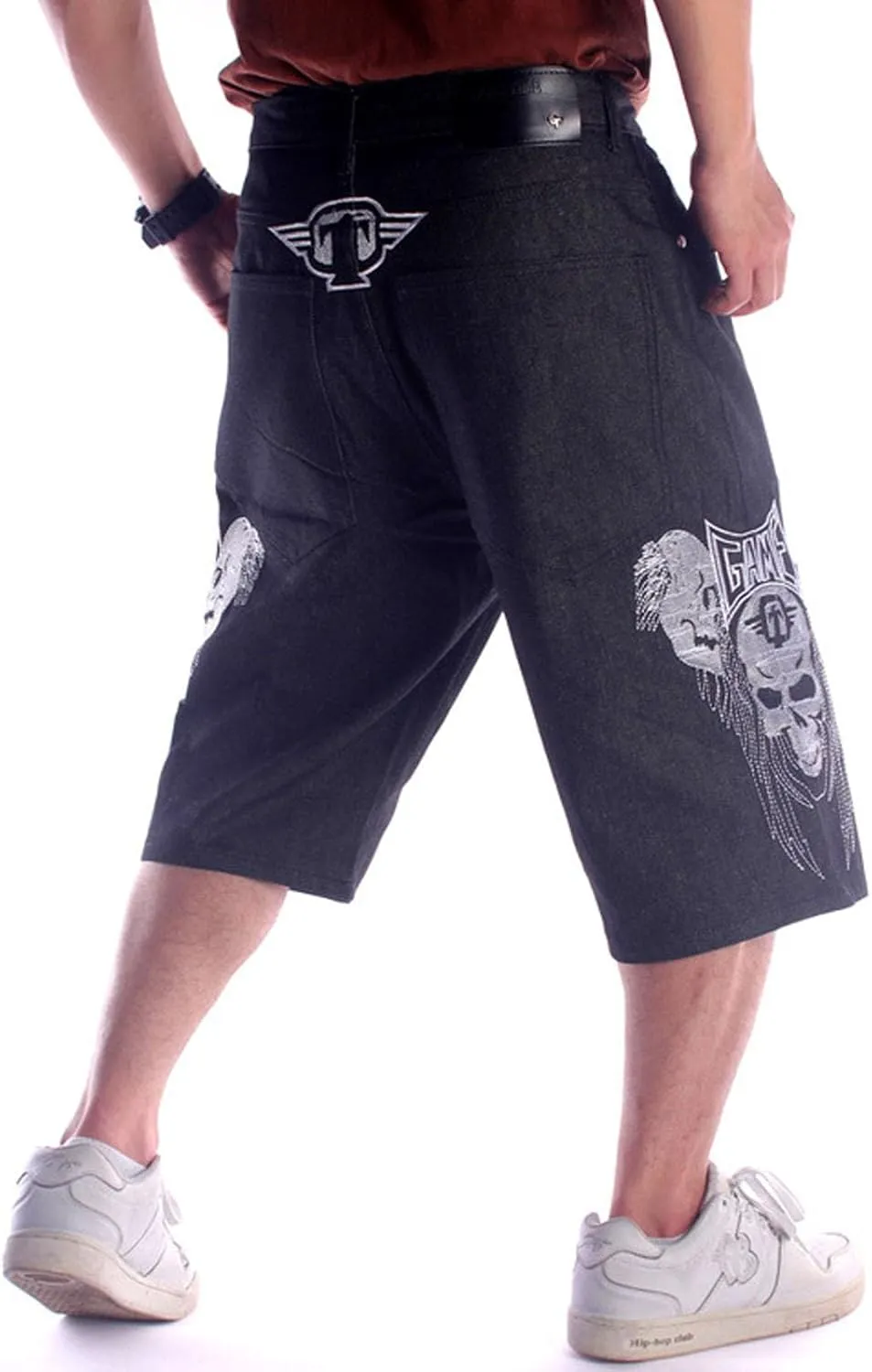 Denim Shorts Men Baggy Shorts Jorts Casual Loose Fit Hip Hop Skateboard Cargo Jeans