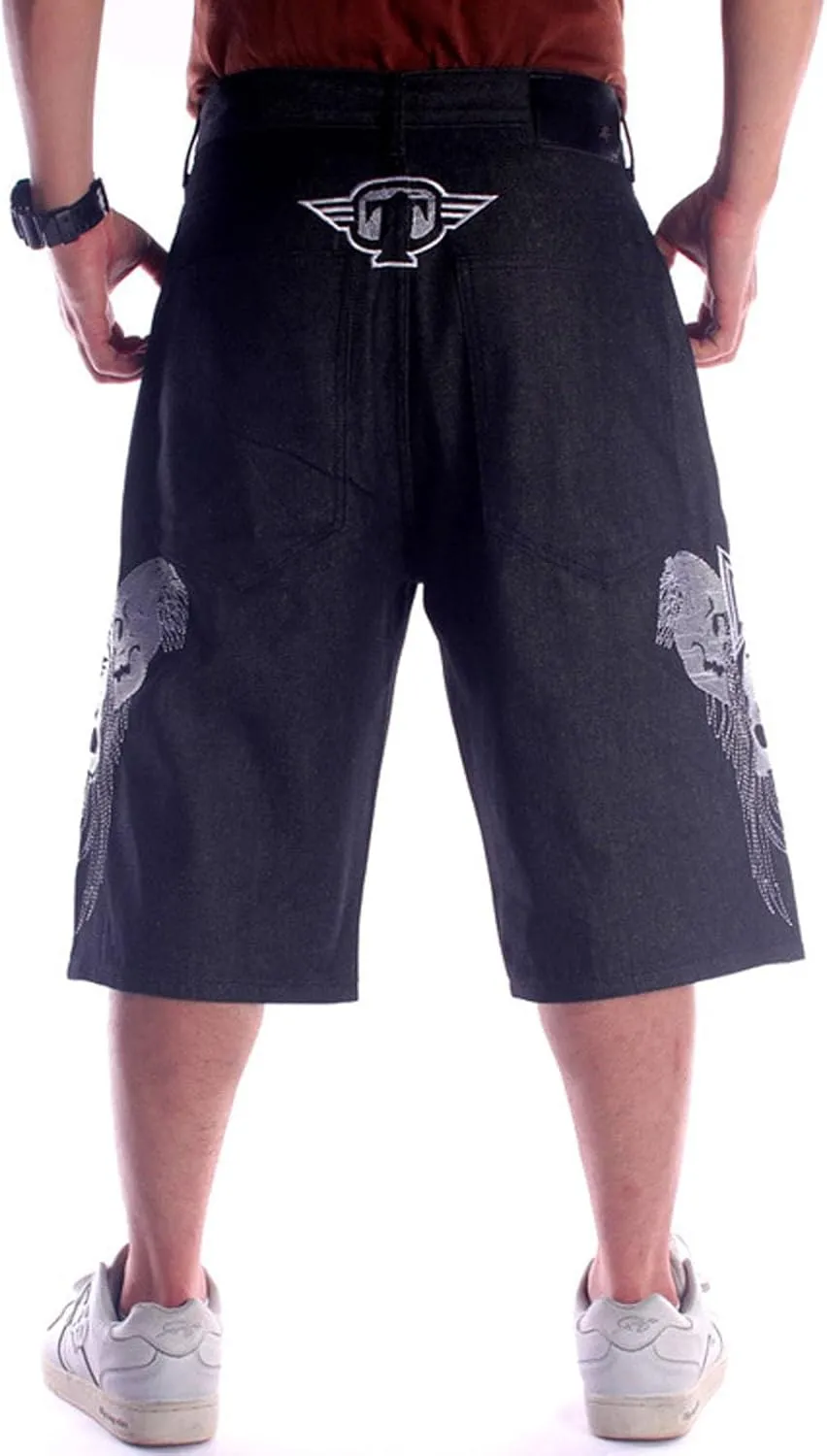 Denim Shorts Men Baggy Shorts Jorts Casual Loose Fit Hip Hop Skateboard Cargo Jeans