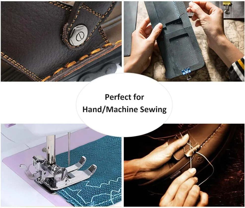 Desirable Life Bonded Nylon N66 Sewing Thread 1500 Yards Size #69 T70 210D/3 for Leather Denim Hand Machine Craft Shoe Bag Repairing Strong Heavy Duty High Temperature Resistant Waterproof (Beige)