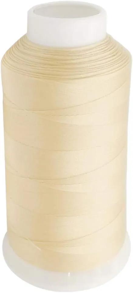 Desirable Life Bonded Nylon N66 Sewing Thread 1500 Yards Size #69 T70 210D/3 for Leather Denim Hand Machine Craft Shoe Bag Repairing Strong Heavy Duty High Temperature Resistant Waterproof (Beige)