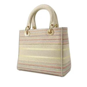 DIOR Medium Embroidered Canvas Lady D-Lite Satchel