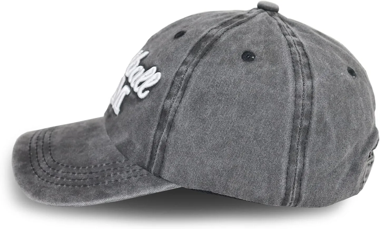 Distressed Basketball Mom Baseball Cap for Women, Adjustable Washed Embroidered Sun Hat for Mama
