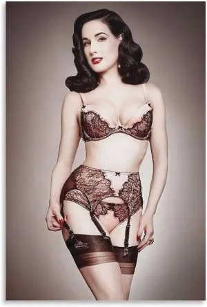 Dita Von Teese Silk Poster Print （35） Painting On Canvas Wall Art Poster Scroll Picture Print Living Room Walls Decor Home Posters 20x30inch(50x75cm)