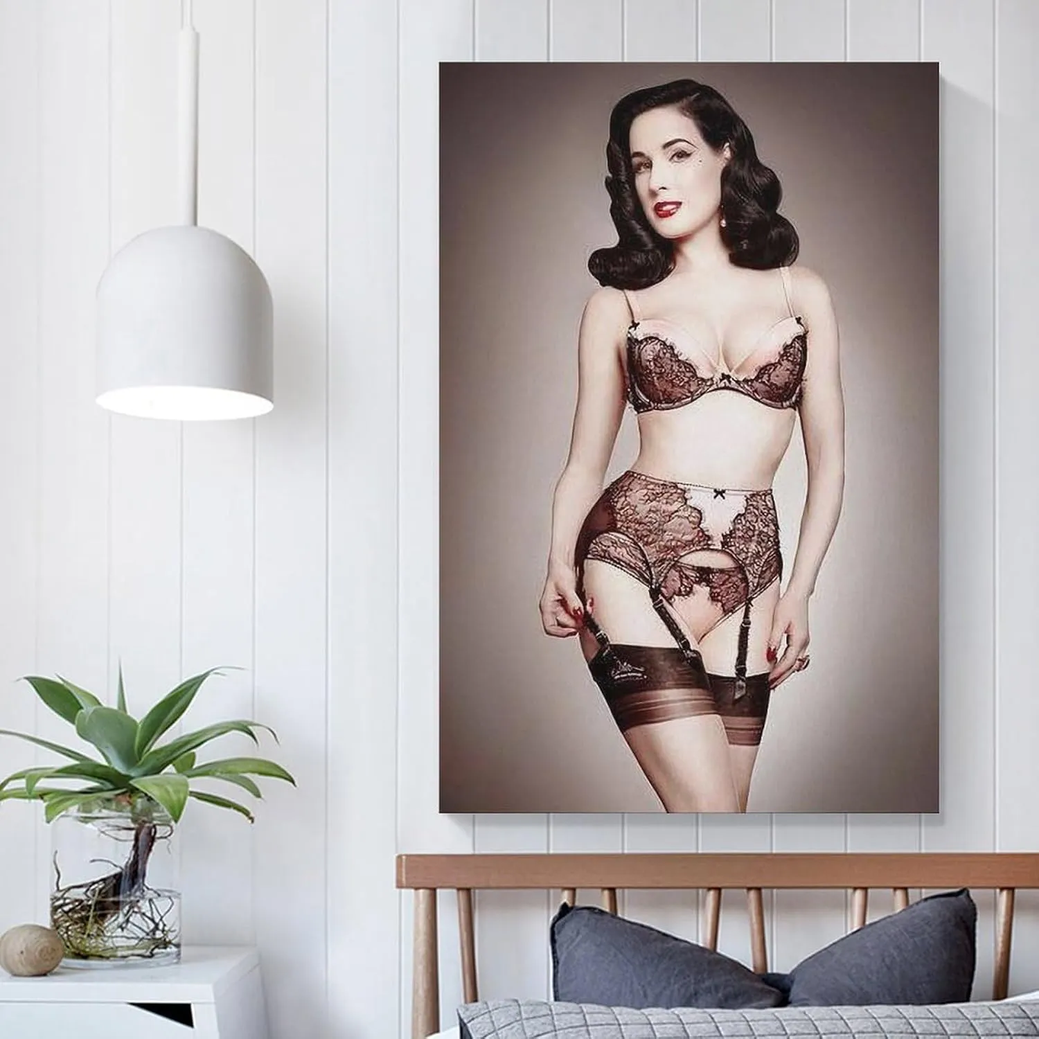 Dita Von Teese Silk Poster Print （35） Painting On Canvas Wall Art Poster Scroll Picture Print Living Room Walls Decor Home Posters 20x30inch(50x75cm)