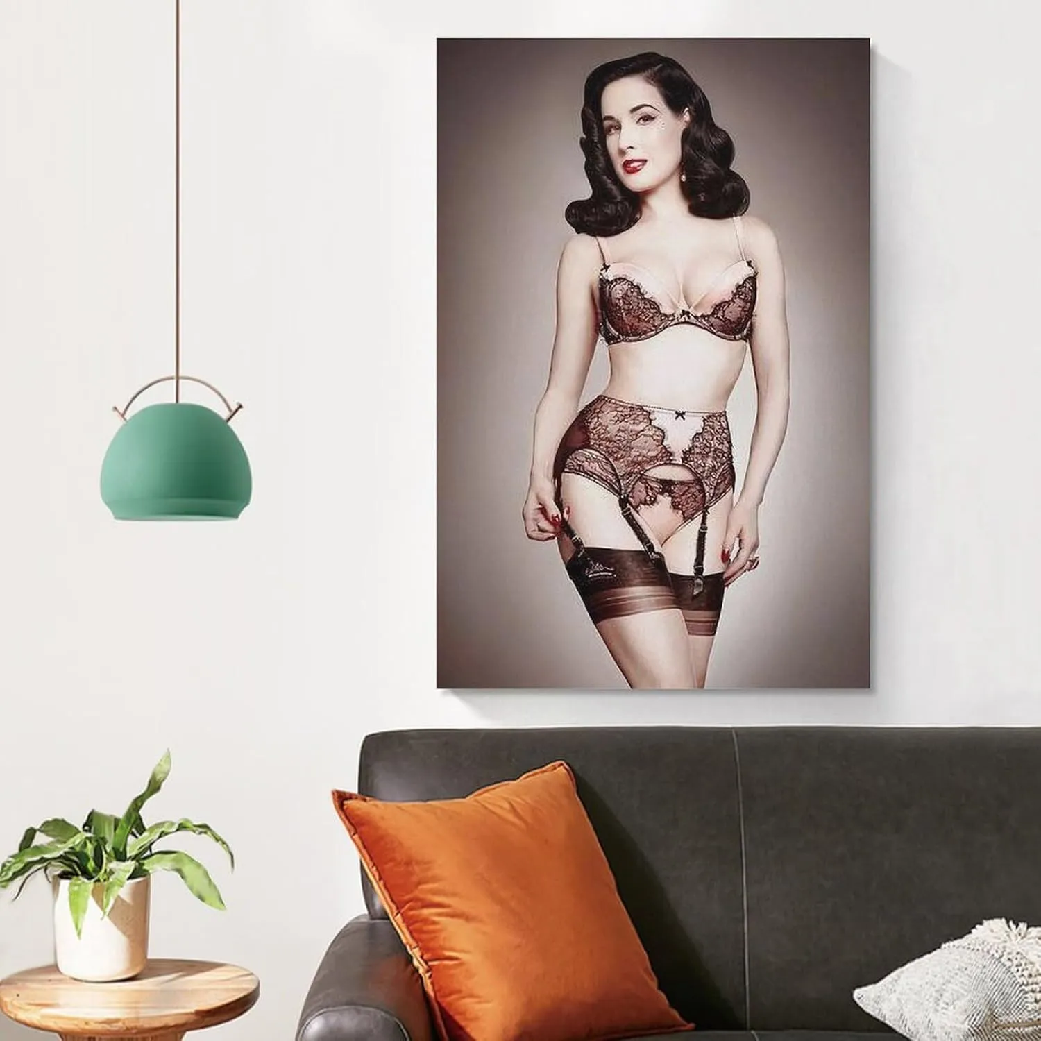 Dita Von Teese Silk Poster Print （35） Painting On Canvas Wall Art Poster Scroll Picture Print Living Room Walls Decor Home Posters 20x30inch(50x75cm)