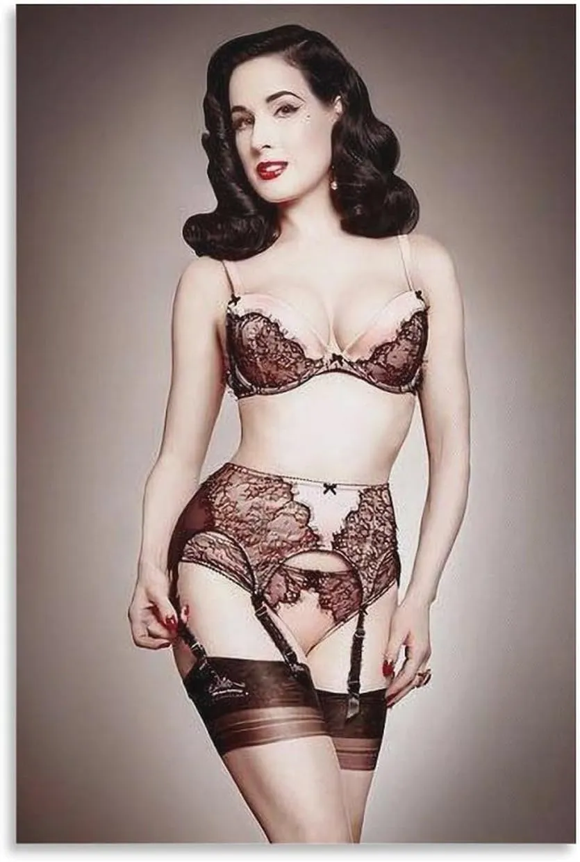 Dita Von Teese Silk Poster Print （35） Painting On Canvas Wall Art Poster Scroll Picture Print Living Room Walls Decor Home Posters 20x30inch(50x75cm)