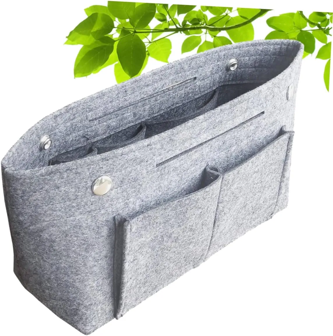 DOITOOL 2 pcs Tote Grey Holdder Toiletry Travel Divider Miss Handbag in for Portable Cosmetic Bag Storage, Greyx3pcs, Size 1x3pcs