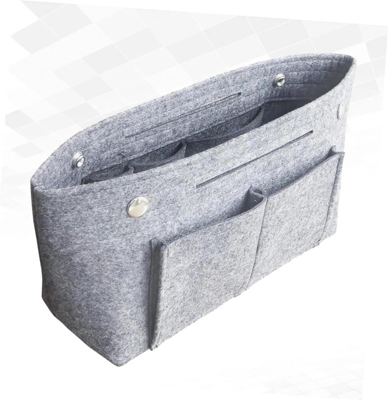 DOITOOL 2 pcs Tote Grey Holdder Toiletry Travel Divider Miss Handbag in for Portable Cosmetic Bag Storage, Greyx3pcs, Size 1x3pcs