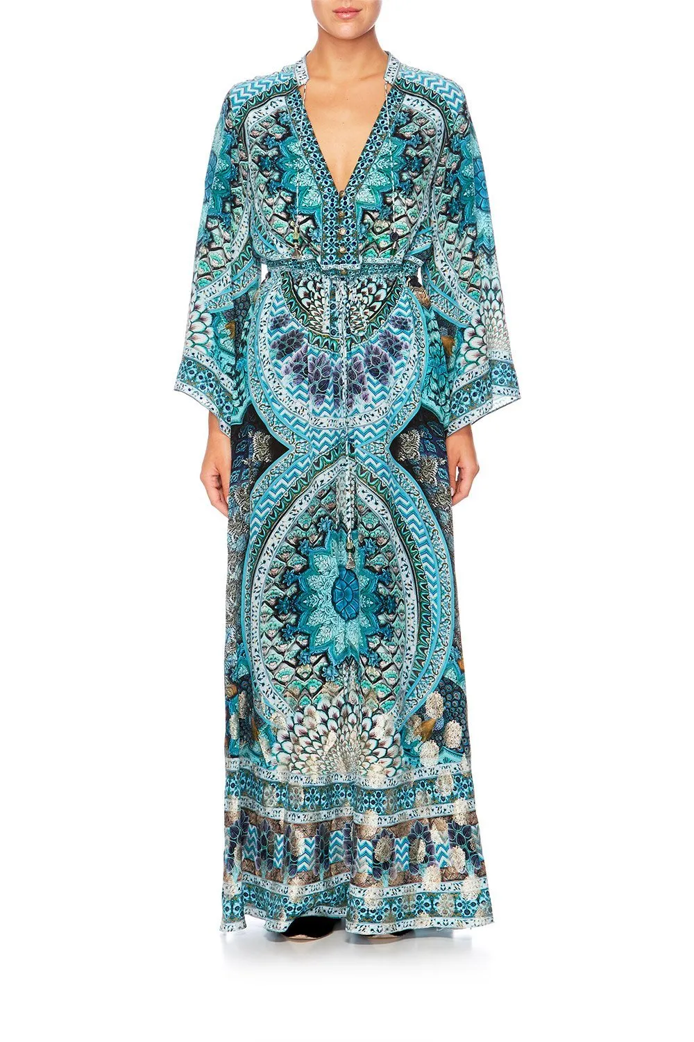 DRAWSTRING BUTTON UP DRESS TURN ON THE CHARM