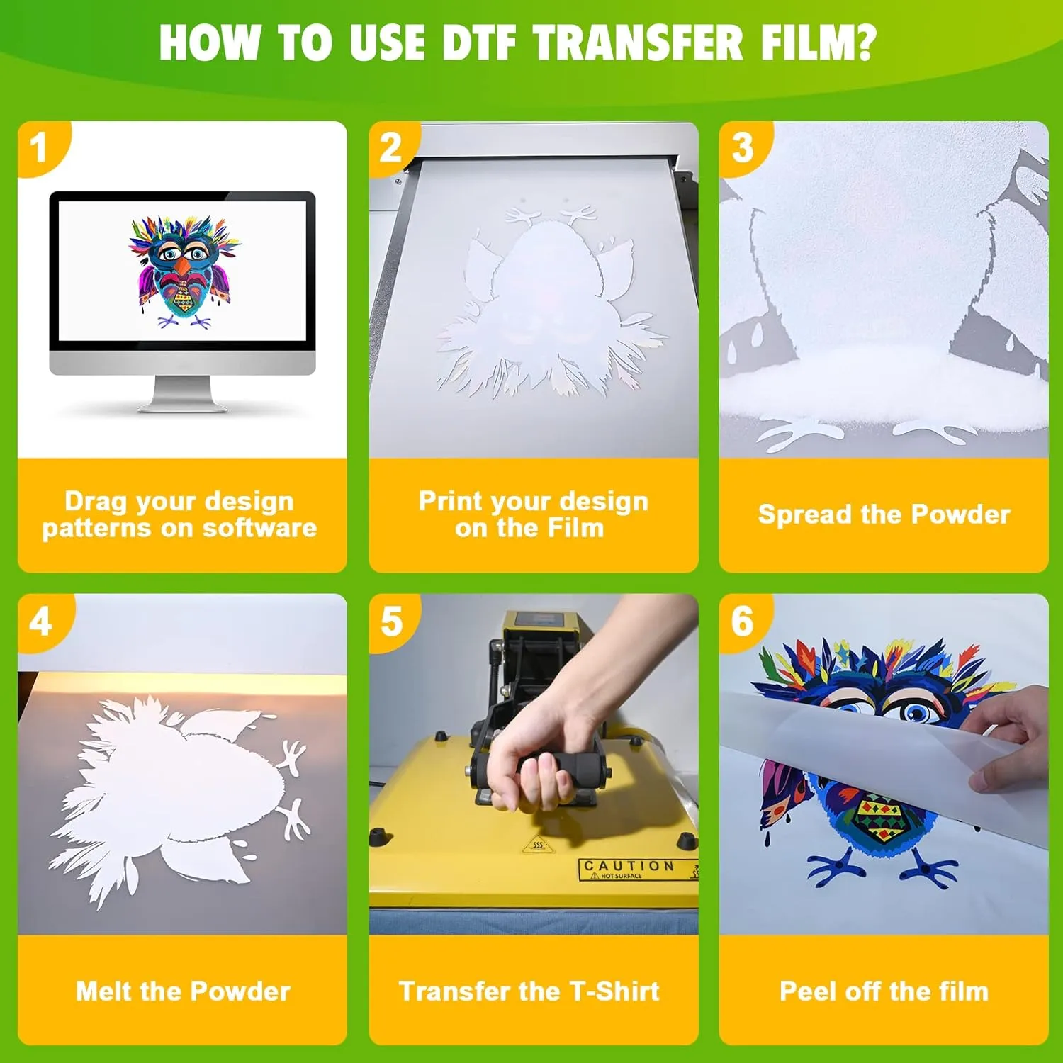 DTF Transfer Film 8.5"x14" - 120 Sheets Thick DTF Film for Sublimation Hack, Hot/Cold Peel DTF Paper, Double Sided Direct to Film Printing on T-Shirts, PET Paper Legal Size, 140gsm Matte