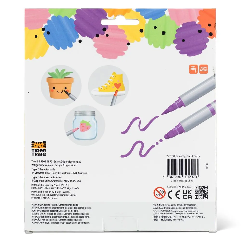 DUAL TIP PAINT PENS 8 PACK